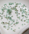 1 Lot Emerald Round  Lot Faceted Round 1mm- Natural Emerald- Super Tiny Small Size
