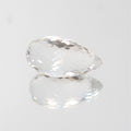 Colgante de gota facetada de cuarzo cristal de roca natural (sin perforar), 21,2 x 11 mm (15,73 ct).