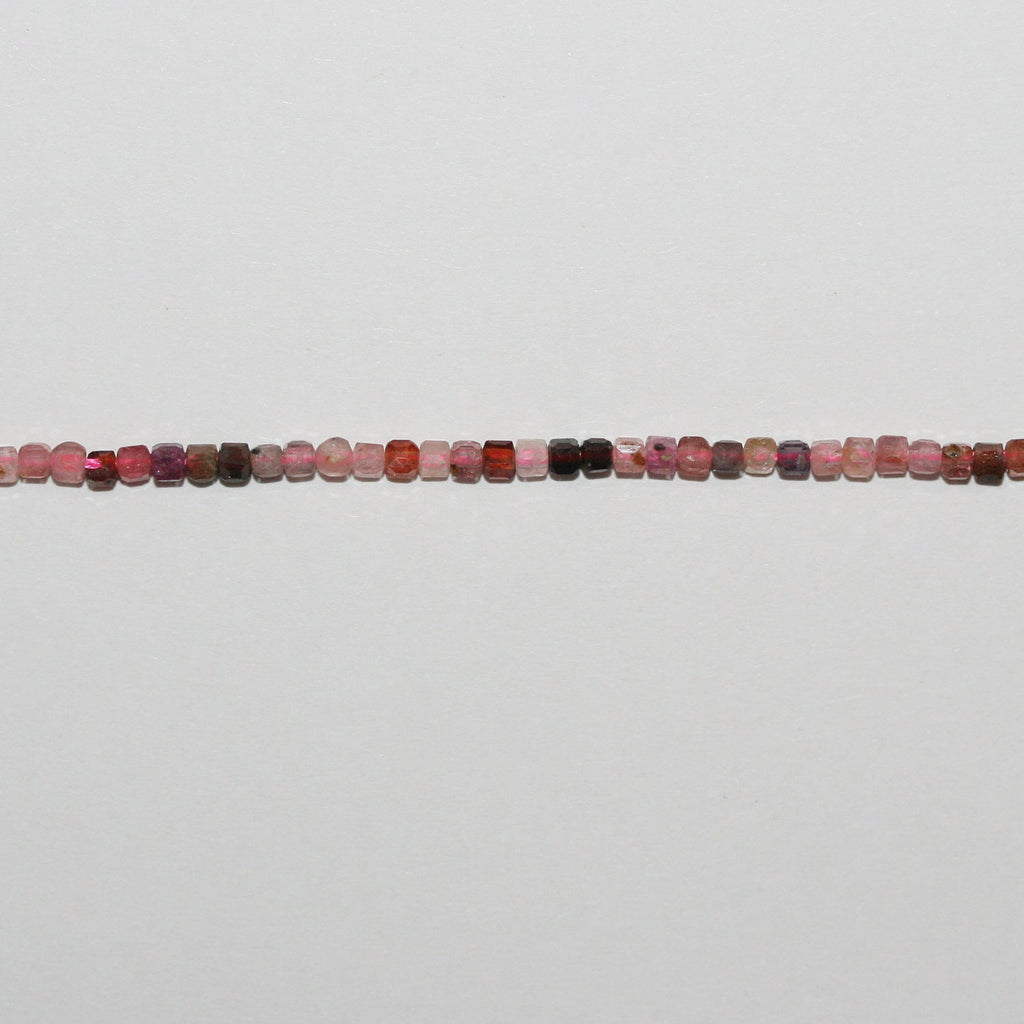 15" St Perles cubiques à facettes en spinelle multicolore 2 mm.-Rig 39 cm.