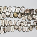 Perles en quartz fumé St de 8 pouces, graduées, lisses, 7x5-13x7 mm. Environ - Fil de 20 cm.
