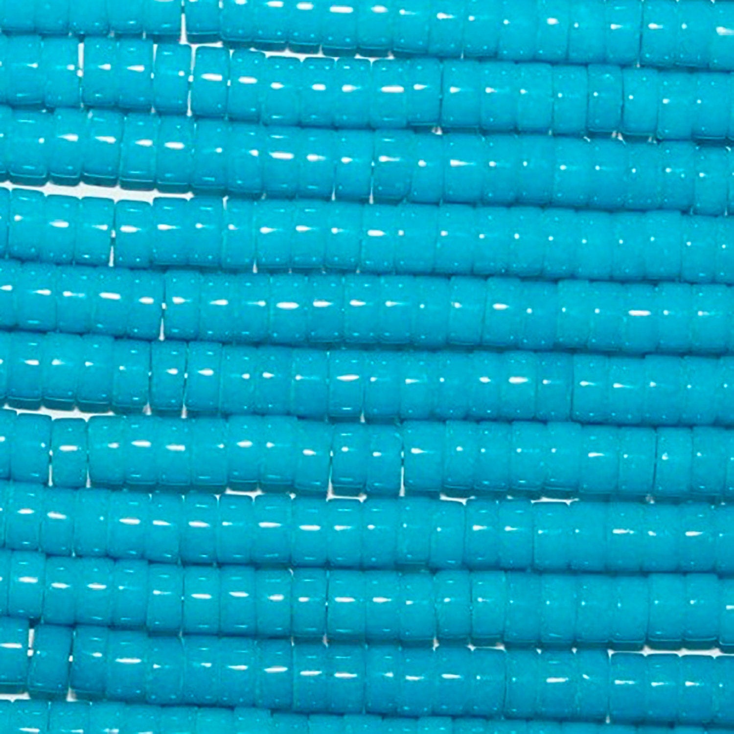 Cuentas de disco lisas de jade azul de 40 cm (16"), 4 x 2 mm (tira de 40 cm)