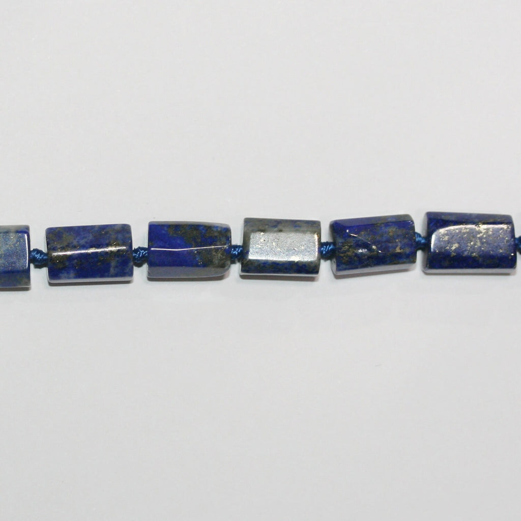 Cuentas de tubo liso de lapislázuli de 16" (11 x 8 mm) - Tira de 40 cm