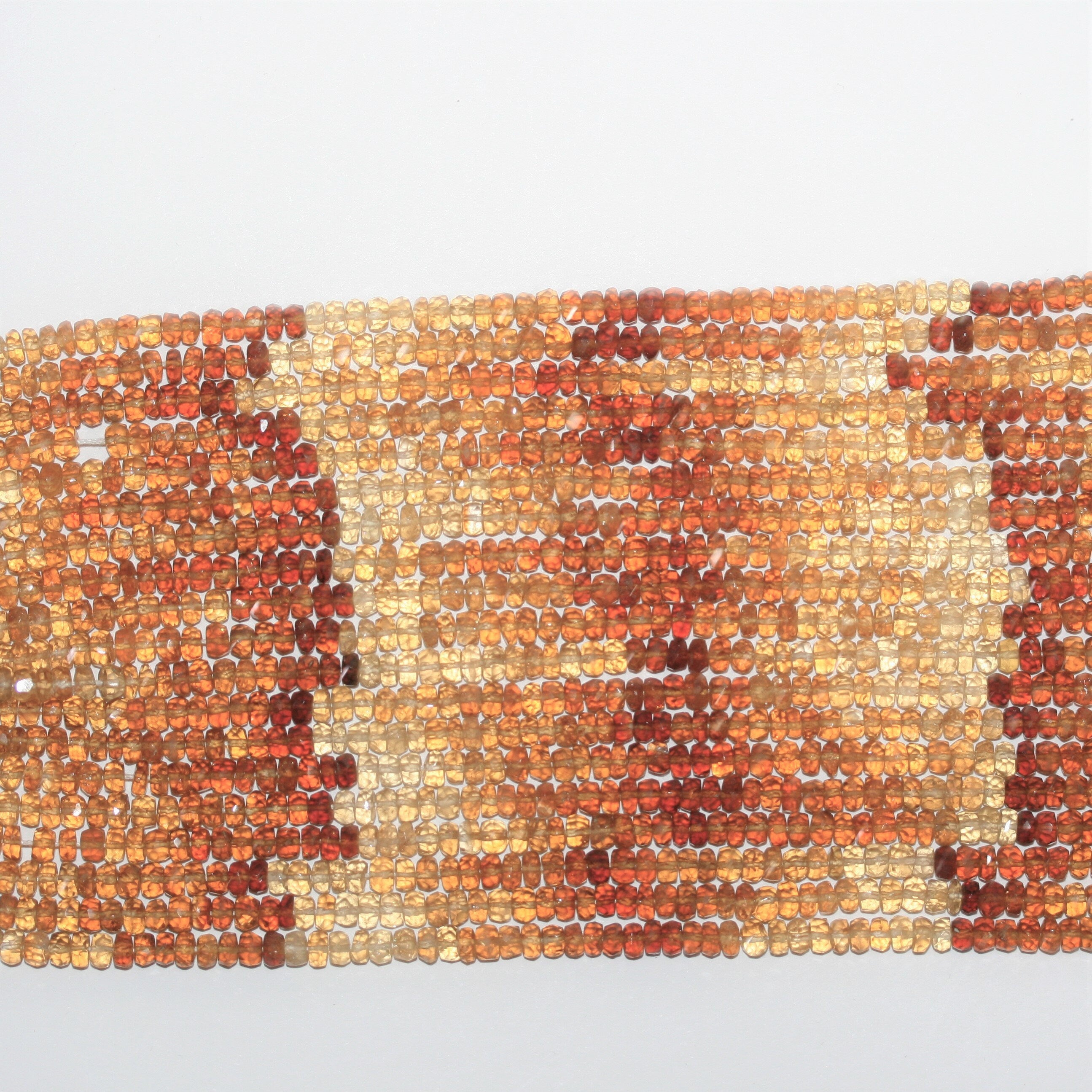 13" St Citrine Faceted Rondelle 4x2mm.-Strand 34cm.