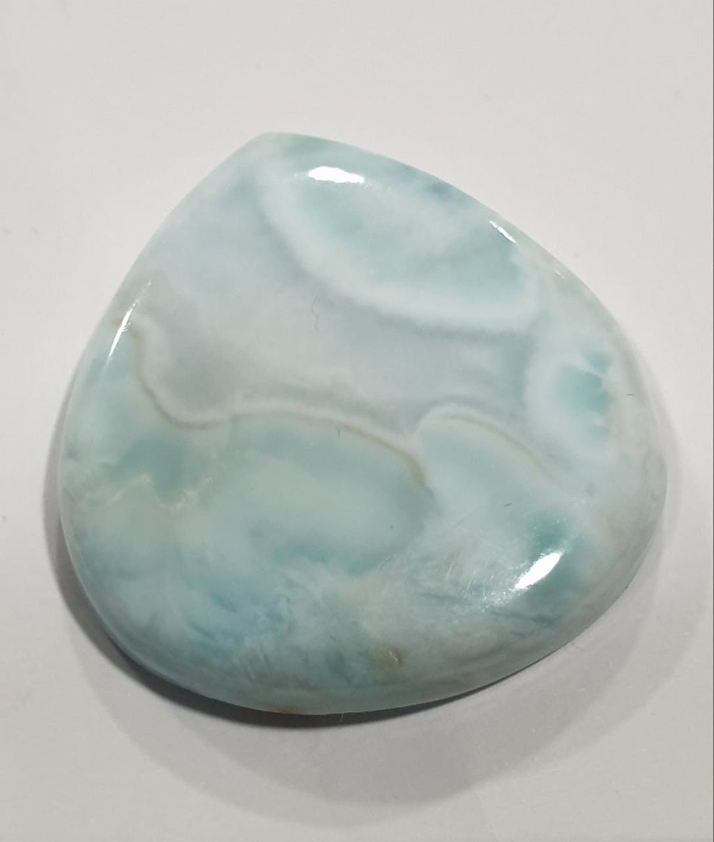 Big Larimar Fancy Cabochon 67.4ct - 35x33.7mm - Dominican Republic Stone
