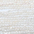 11" St Oval Pearl 3-3,5mm.-Strand 35cm. -Natural Pearls wholesale Prices