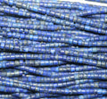 13" Strand Tiny Lapis Lazuli Smooth Tube Beads 1mm.
