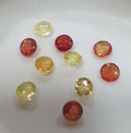 Lote de zafiros multicolores facetados redondos de 3 mm (10 piezas)