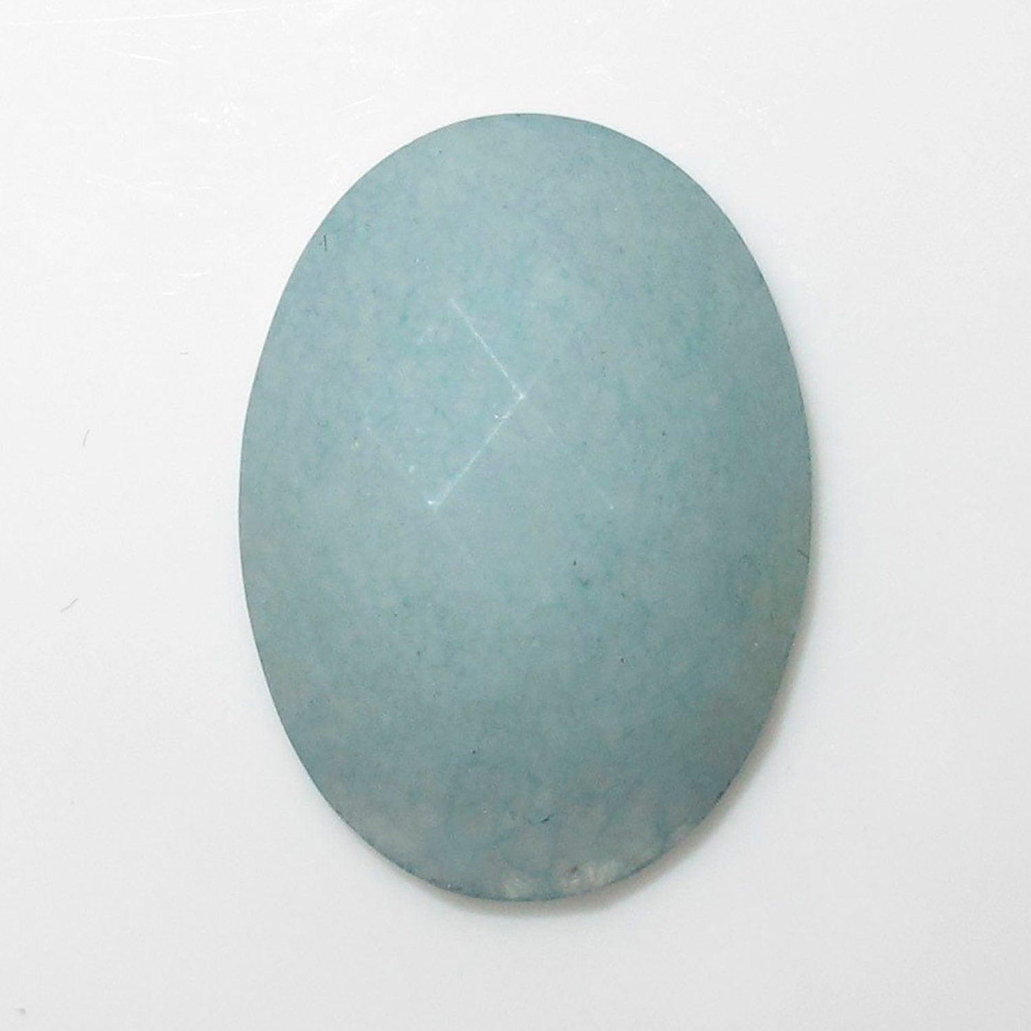 Lote de 8 cabujones facetados ovalados de jade teñido azul de 18 x 13 mm. (8 uds.)
