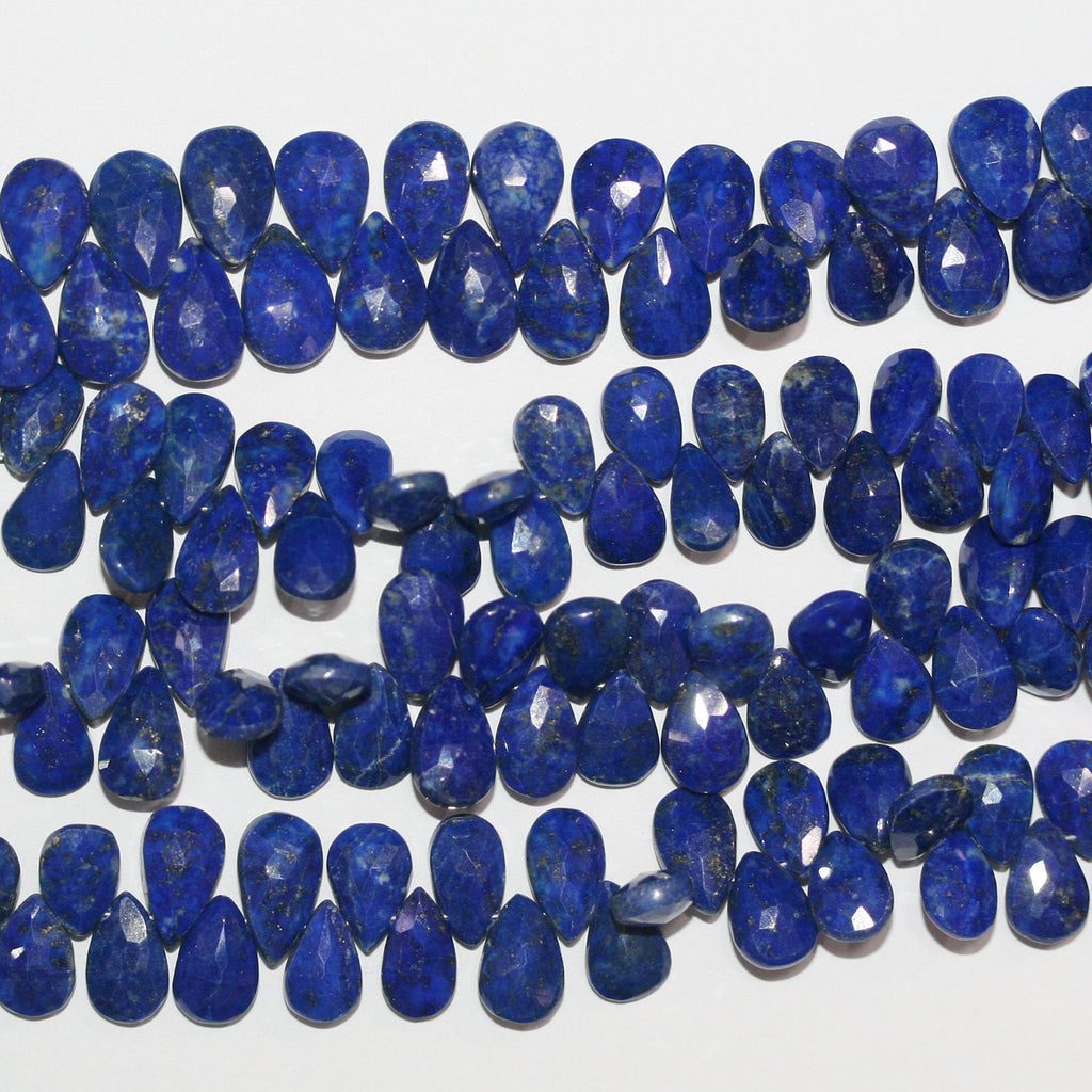 Cuentas de lapislázuli de San Valentín, facetadas y graduadas, de 8", 9 x 7 - 11 x 7 mm. Aprox. - Hilo de 21 cm.