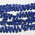 Cuentas de lapislázuli de San Valentín, facetadas y graduadas, de 8", 9 x 7 - 11 x 7 mm. Aprox. - Hilo de 21 cm.