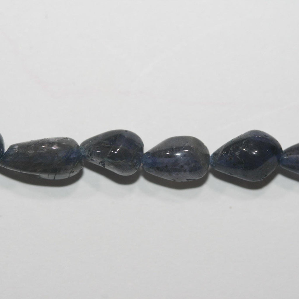 14" St Iolite Smooth Drop Beads 10x6mm. Approx.-Strand 36cm.-Item.14935