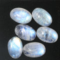 Pierre de lune bleue feu AAA, cabochon ovale lisse 12 x 8 mm (6 pièces).