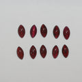 10Pcs Lot Garnet  Marquise Cabochon 10x5mm.-(10 pcs.)
