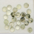 Lote de 24 cabujones redondos de prehnita de 5 mm (24 piezas)