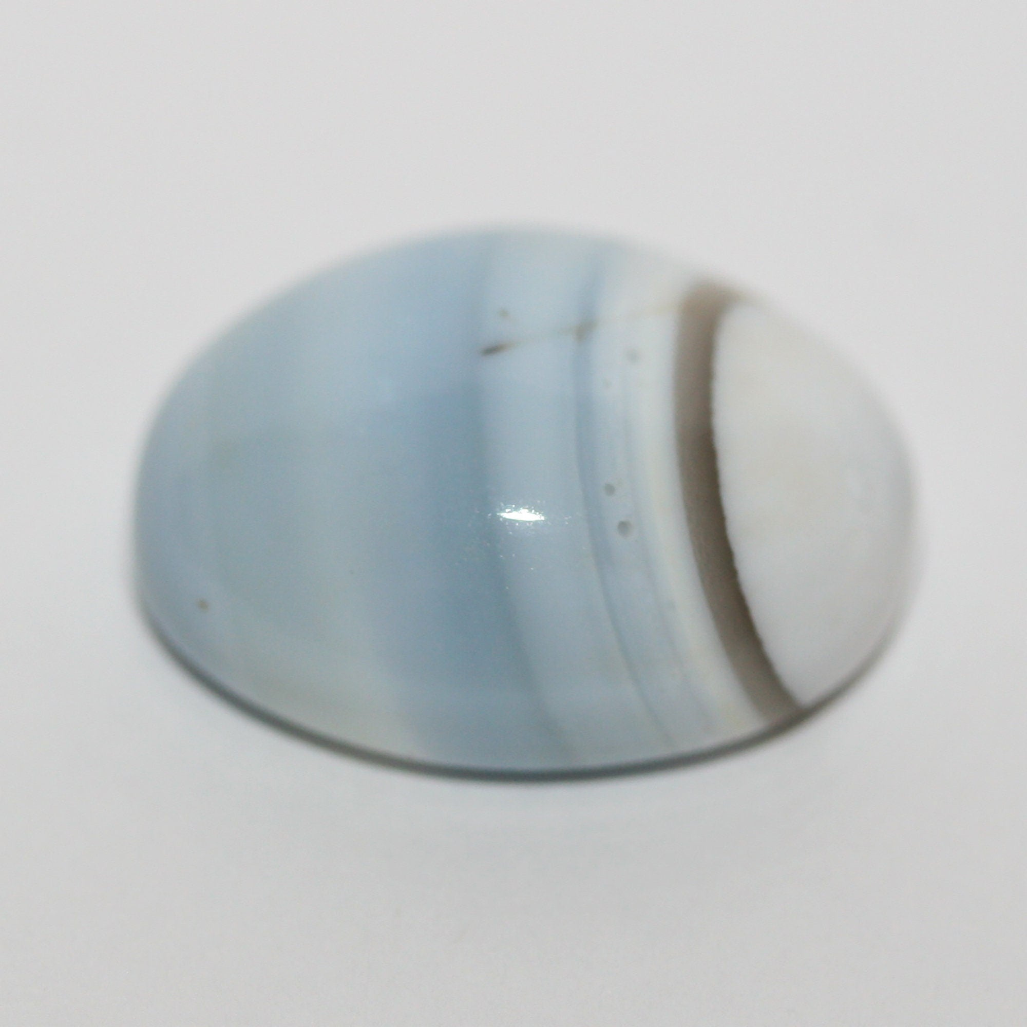 Natural Blue Stripe Opal Oval Cabochon 19.3x14.8mm.-(14.6ct)