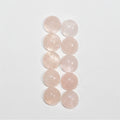 Cabochon rond lisse en morganite de 6 mm (10 pièces)