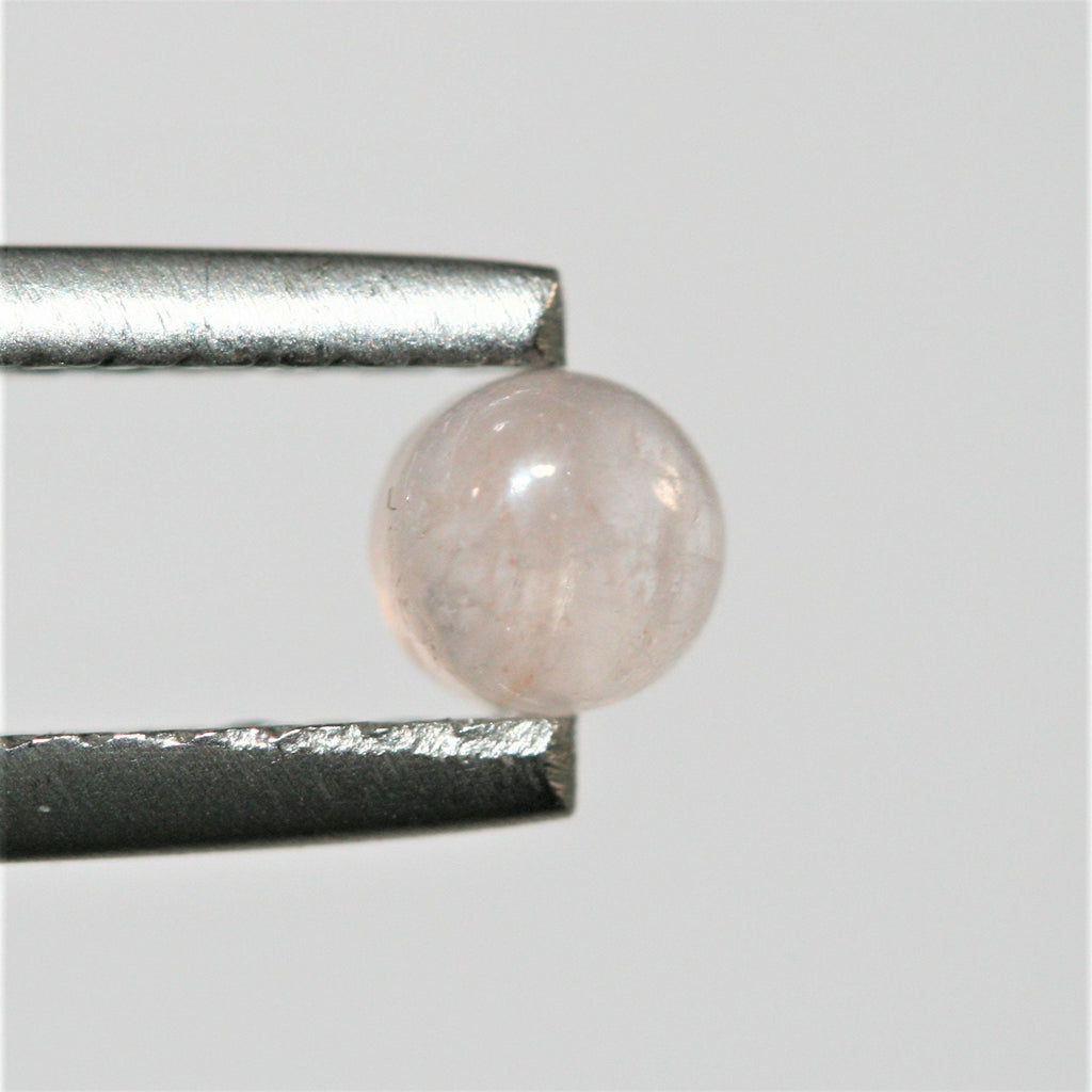Smooth Round Morganite Cabochon 4mm. (10 Pieces)