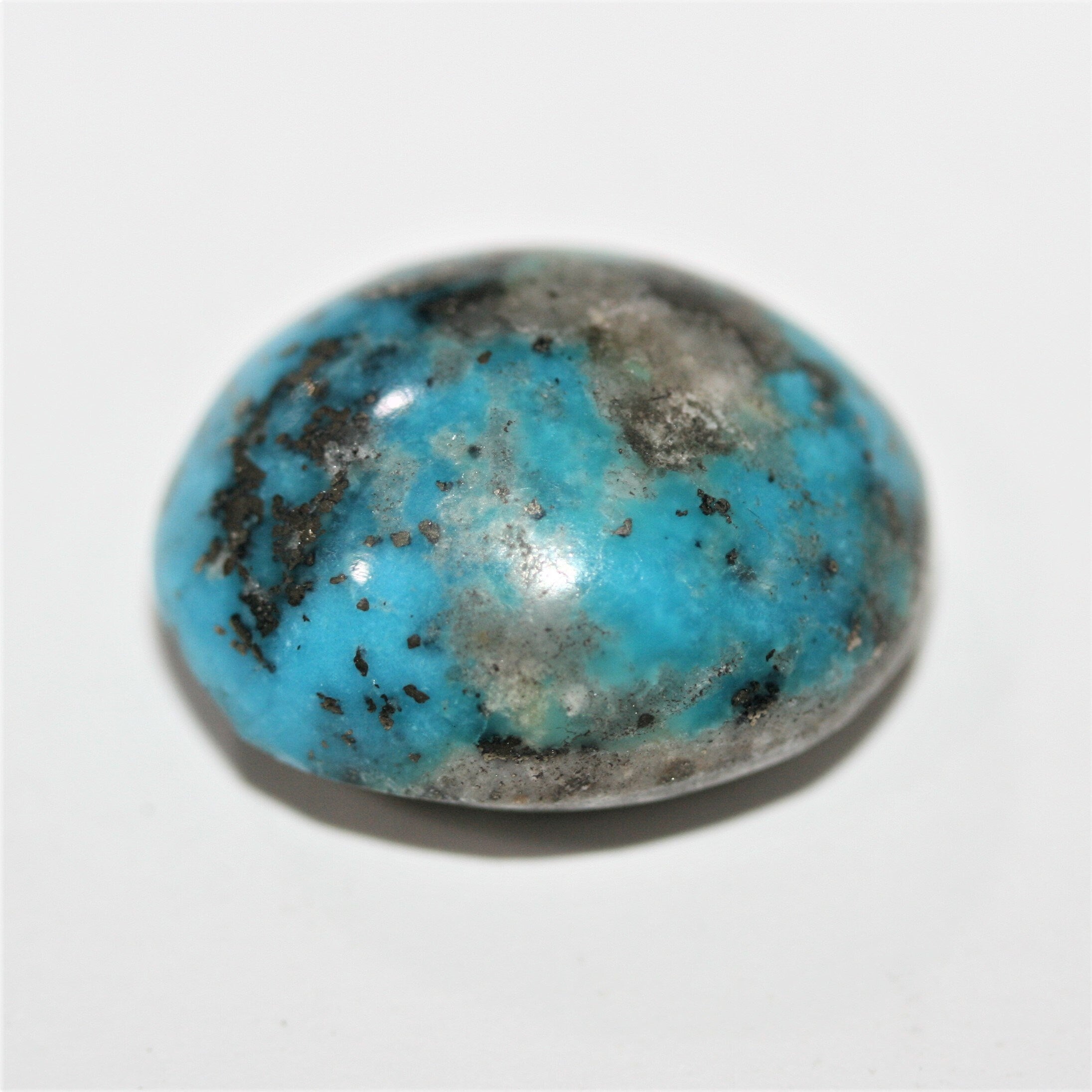 Natural Unique Persian Turquoise Cabochon 22.6x17.8mm. - 11mm. Height - (32.65ct.) - Blue Turquoise- Natural Gems- Rare Gems