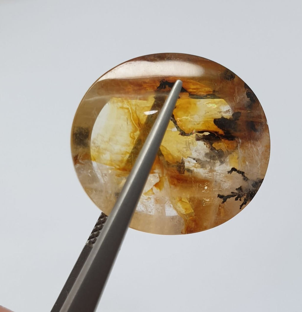 Natural Dendritic Quartz Fancy Cabochon Made By Mother Nature 21.7x19.2mm 23.7ct- Inclusion Quartz- Healing Power