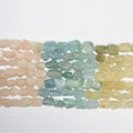 14" St Multi Beryl Faceted Nugget Beads 7-10mm. Approx.-Strand 35cm.