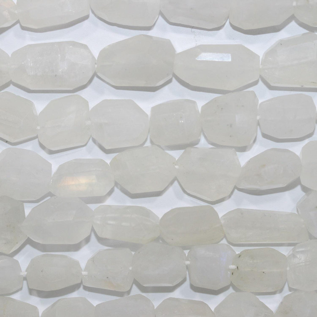 14" St  Moonstone Faceted Nugget Beads 15x13mm.Approx.-Strand 35cm.-Item.14926