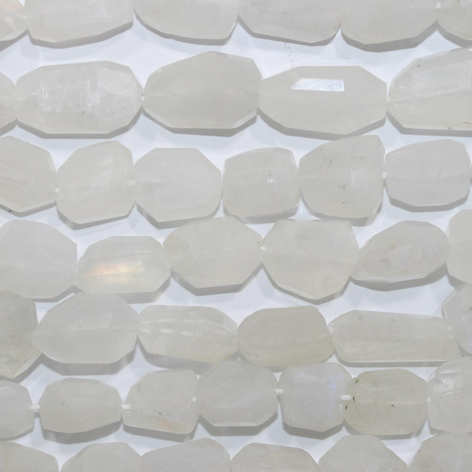 14" St  Moonstone Faceted Nugget Beads 15x13mm.Approx.-Strand 35cm.-Item.14926