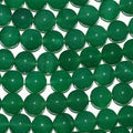Perles rondes lisses en agate verte St, 12 mm, 15 pouces (38 cm) - Fil de 39 cm