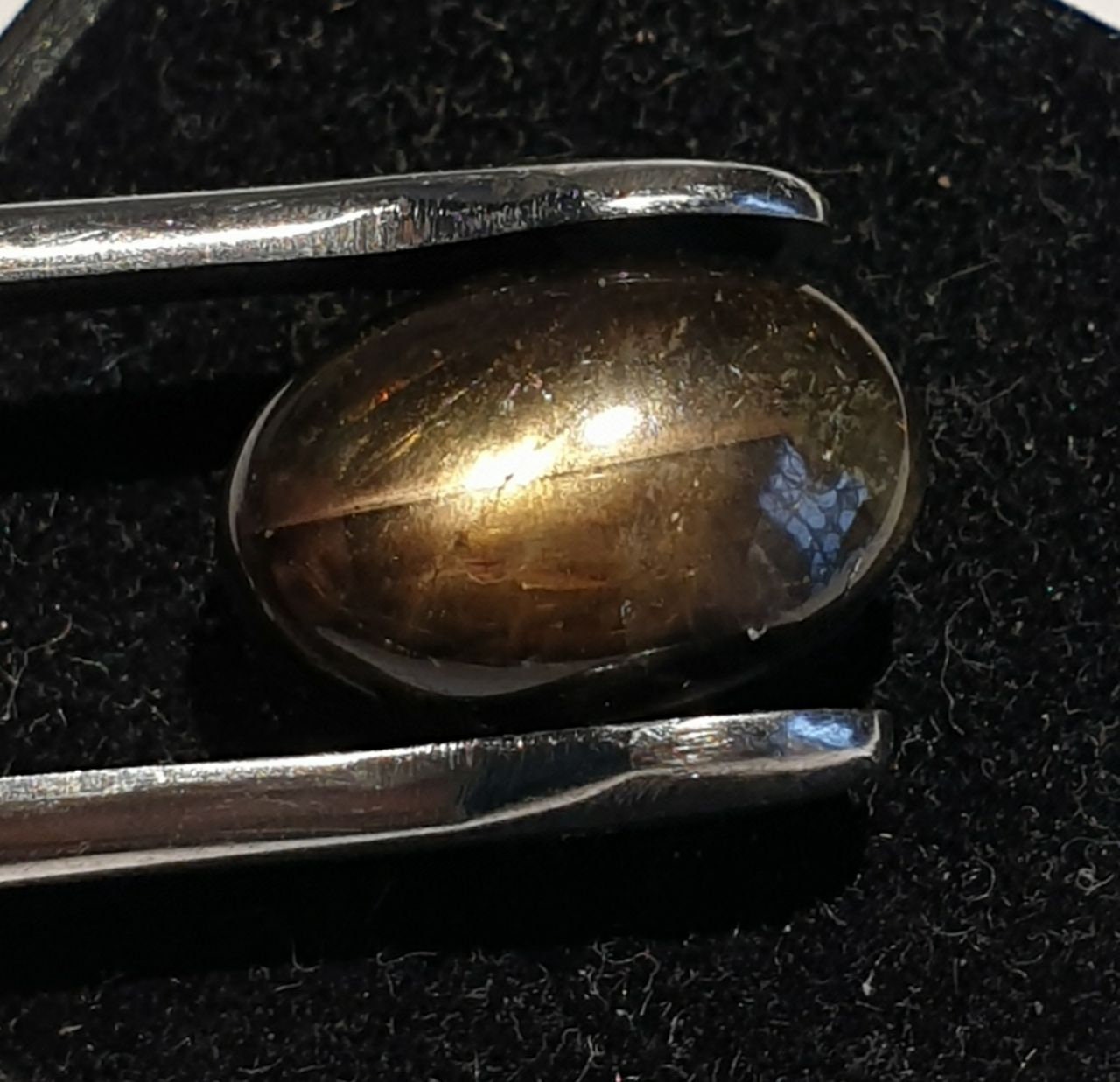 Natural Black Star Sapphire  Oval Cabochon 12.76ct  15x10.3mm -Wholesale -Gemstone Parcels-Loose Stones Wholesale Price