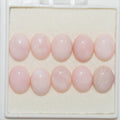 10 Pcs Lot Pink Opal Oval Cabochon 8x6 mm. (10 pcs.).