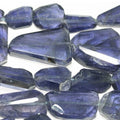 13" St  Iolite Graduated Faceted Nugget Beads 12x8-19x8mm.-Approx-Strand 37cm.