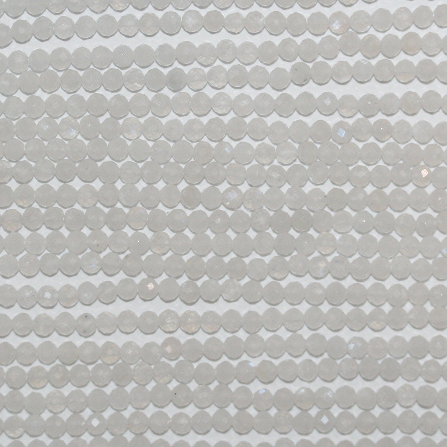 Perles rondes à facettes en pierre de lune St, 3-3,5 mm, 15 pouces - Fil de 39 cm