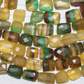 14" St Fluorite Faceted Barrel Beads 20x15mm.Approx.-Strand 37cm.