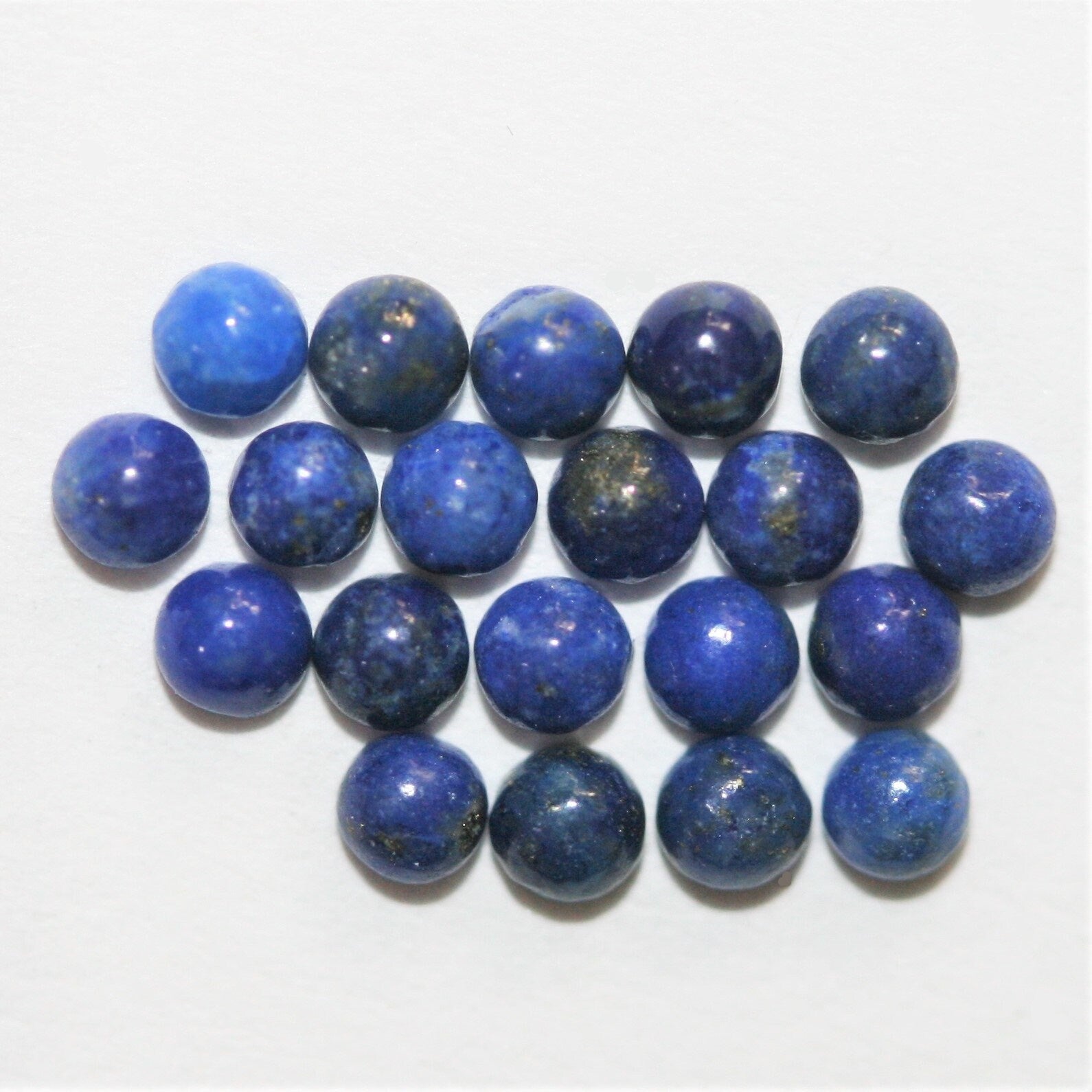 Lapis Lazuli Smooth Round Cabochon 2mm. (20 Pieces)