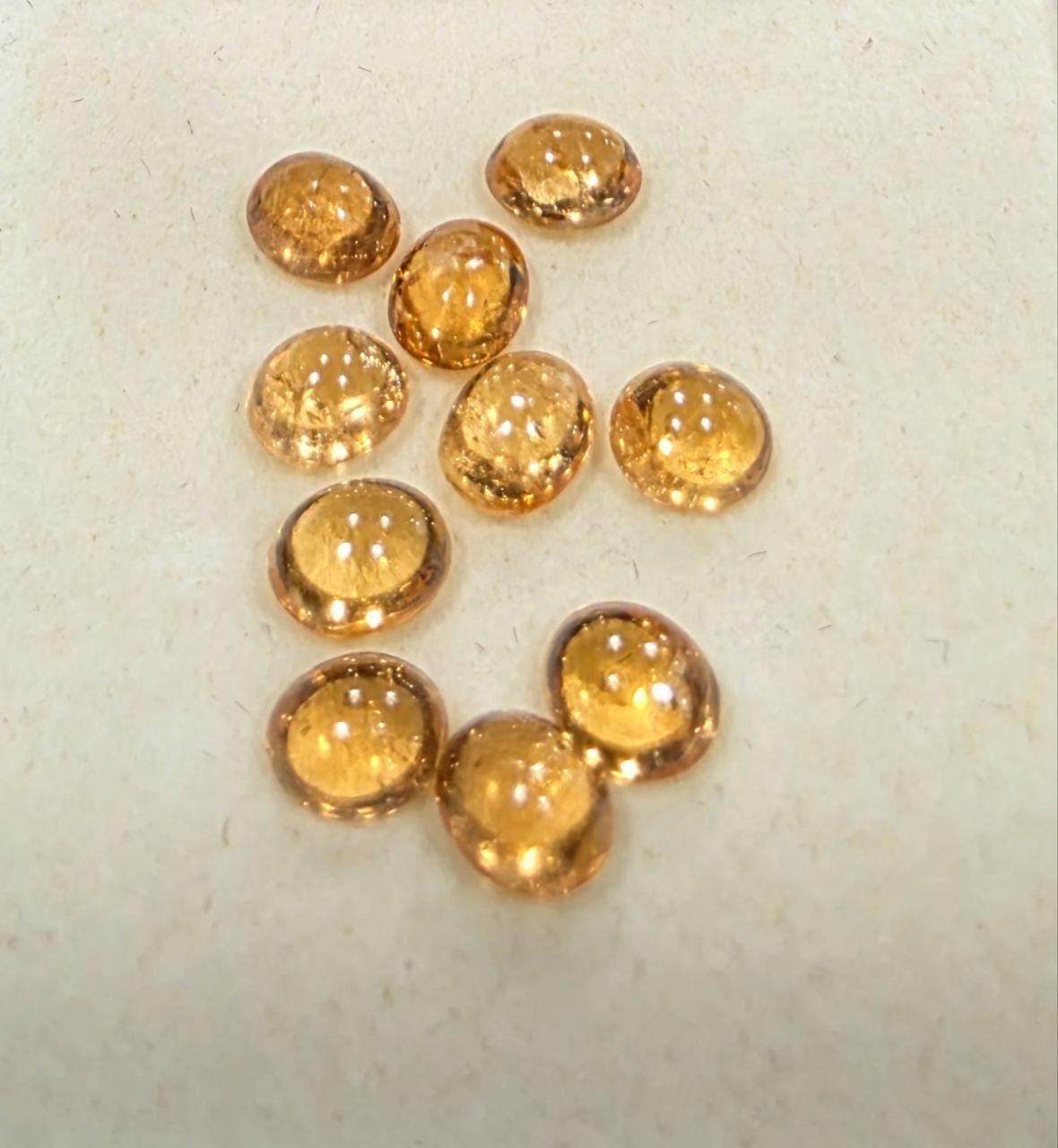 10 Pcs Lot Spessartine Garnet Smooth Oval 5x4mm. Natural Gems