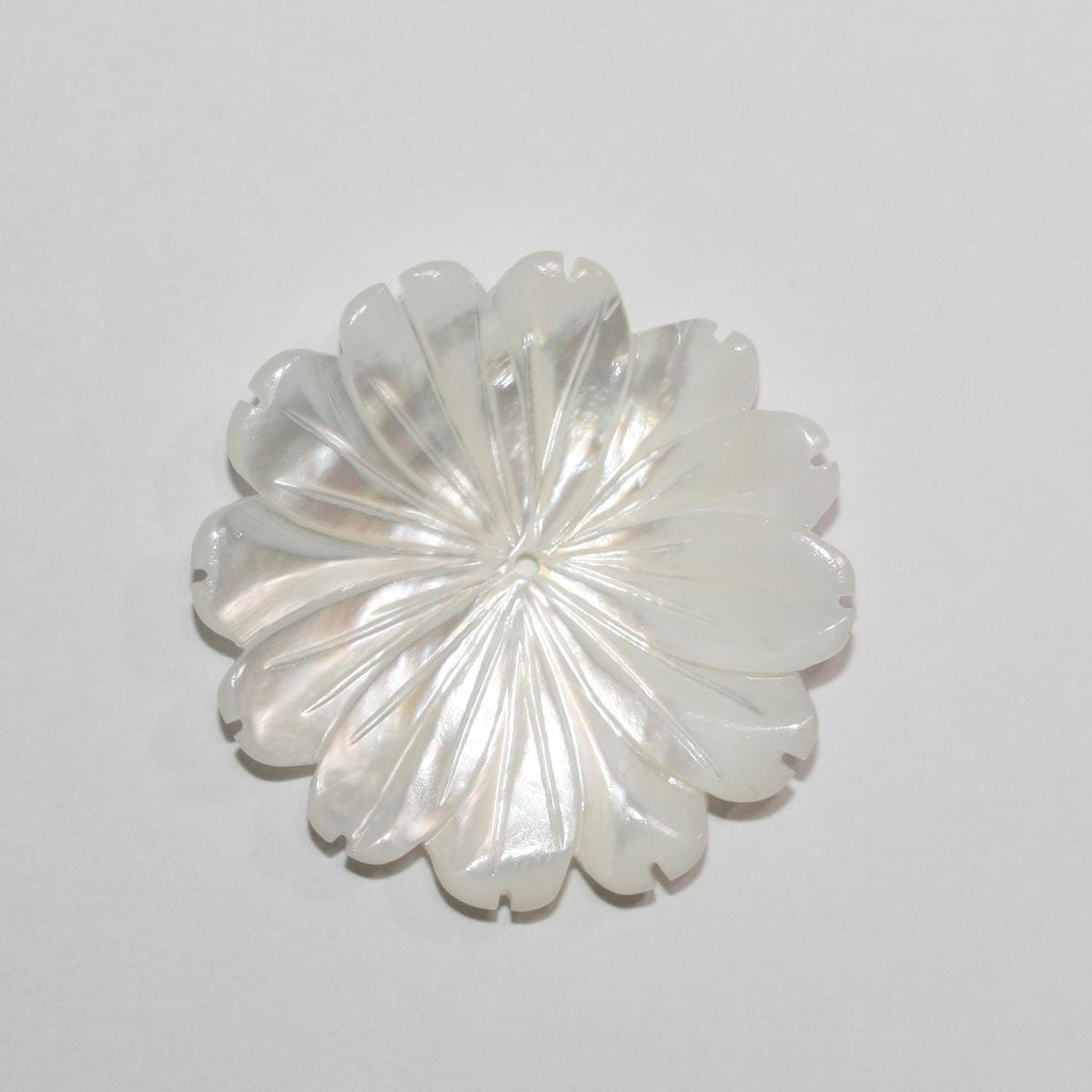 Pendentif feuille en nacre 30 mm.