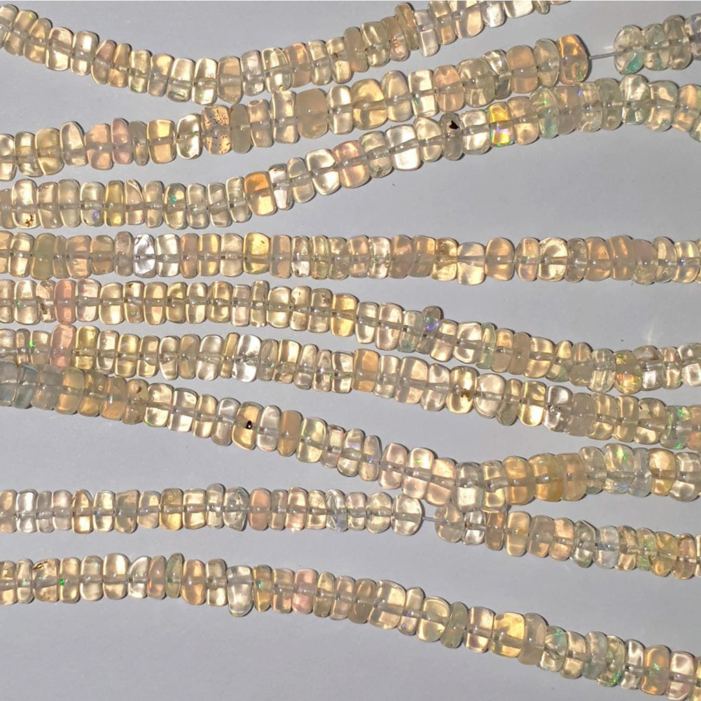 Cuentas redondas lisas de ópalo etíope de San Etiopía de 45 cm (aprox., 2,1 x 4 x 2 mm)