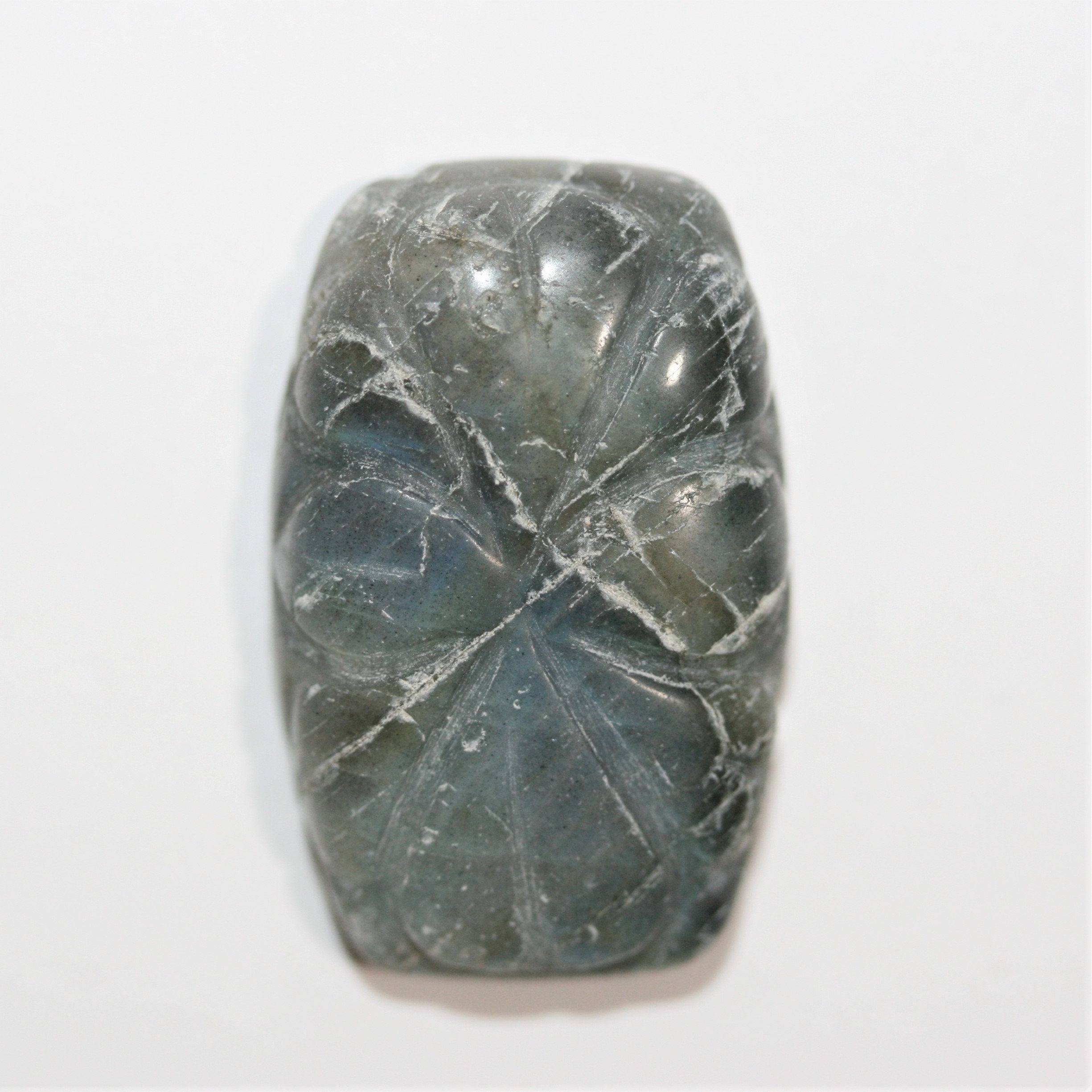 Carved Rectangular Labradorite Cabochon 31.4x19.7mm. (51.3ct.)