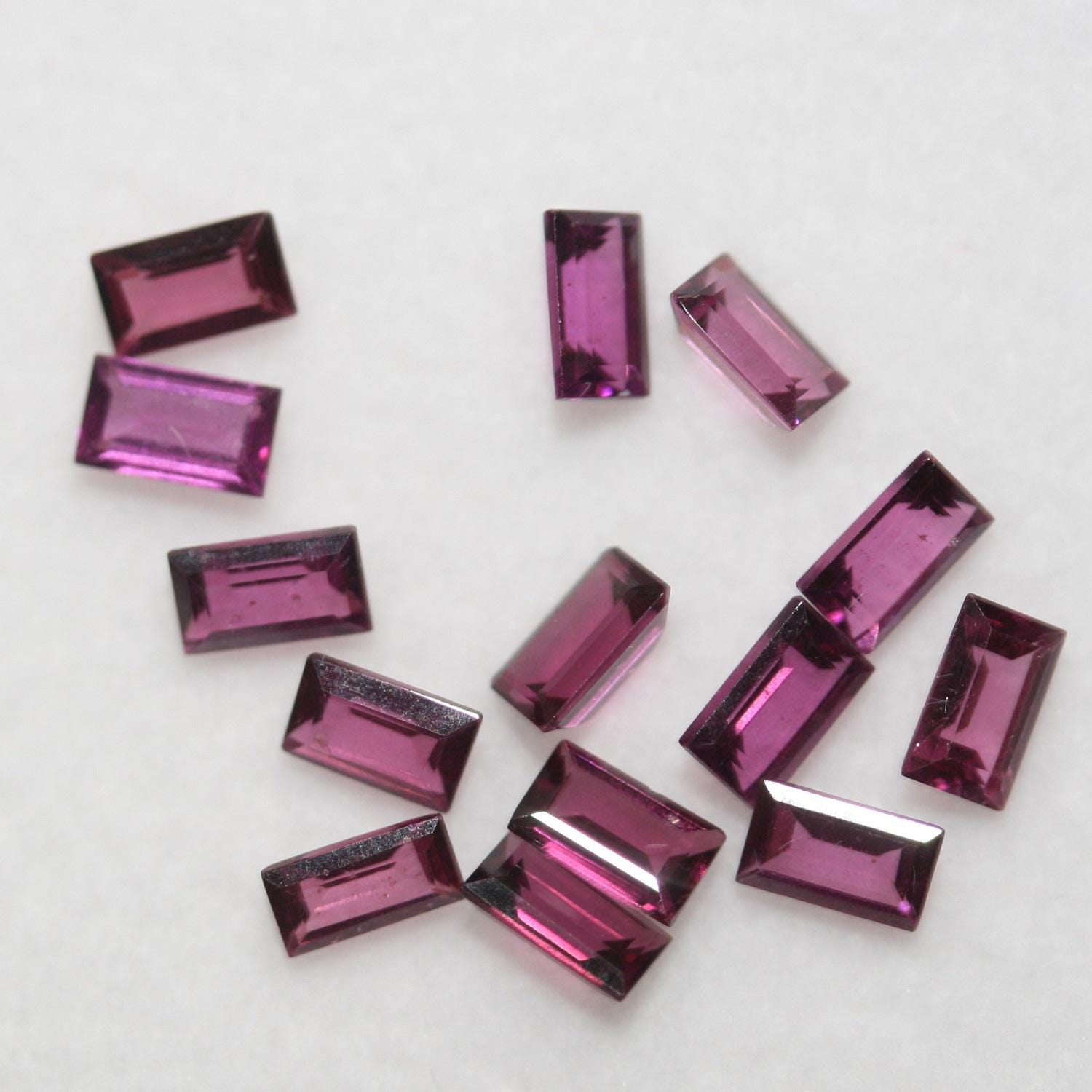 Lot de grenats rhodolites facettés en forme de marquise 8x4mm (8 pièces)