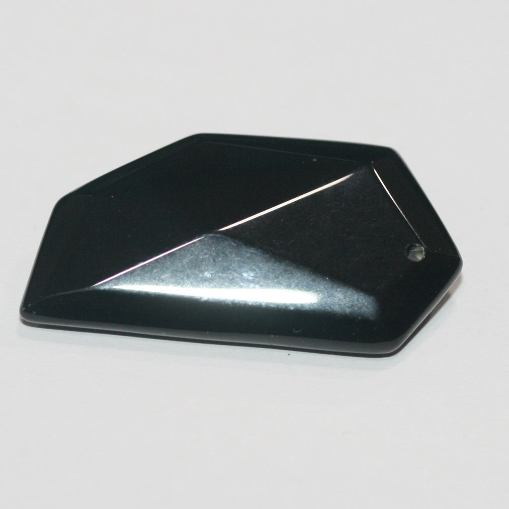 Colgante de ónix facetado de 40 x 20 mm