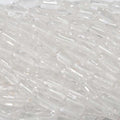 Perles tubulaires lisses en cristal de roche St 14" (environ 9 x 5 mm) - Longueur du brin : 37 cm