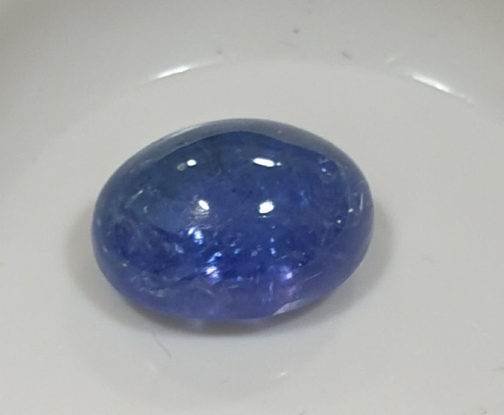 Tanzanite Oval Cabochon 12.5x10mm.-(7ct)-Natural Tanzanite From Tanzania