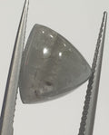 Rare Grey -Blue Tourmaline Trillion Cabochon 11.5x11.5mm 6.1 Ct- Untreated Stone- Rare Color