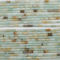Perles tubulaires lisses en amazonite St 15" 4x2mm.-Rig 39cm.