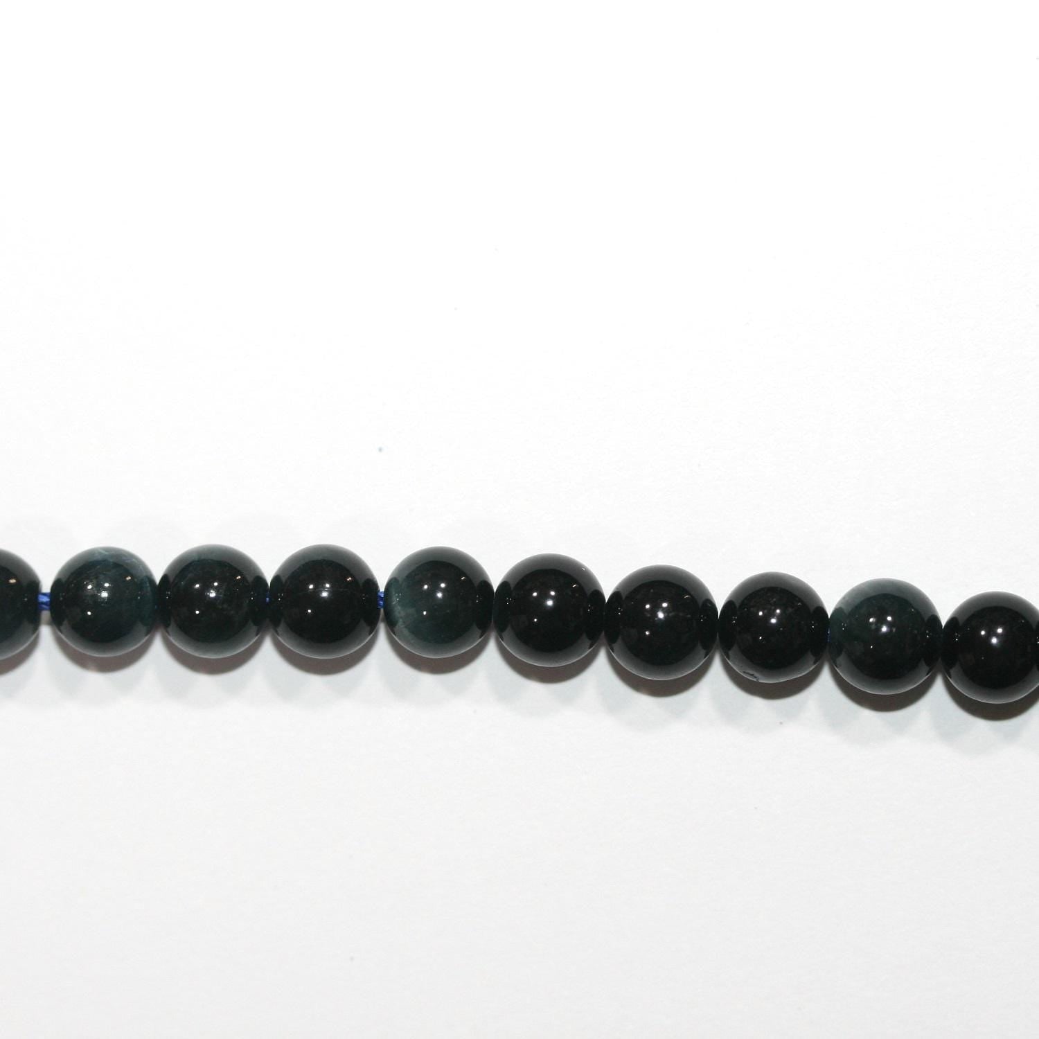 15" St Perles rondes œil de tigre bleu naturel 6,5 mm.-Rig 39 cm.