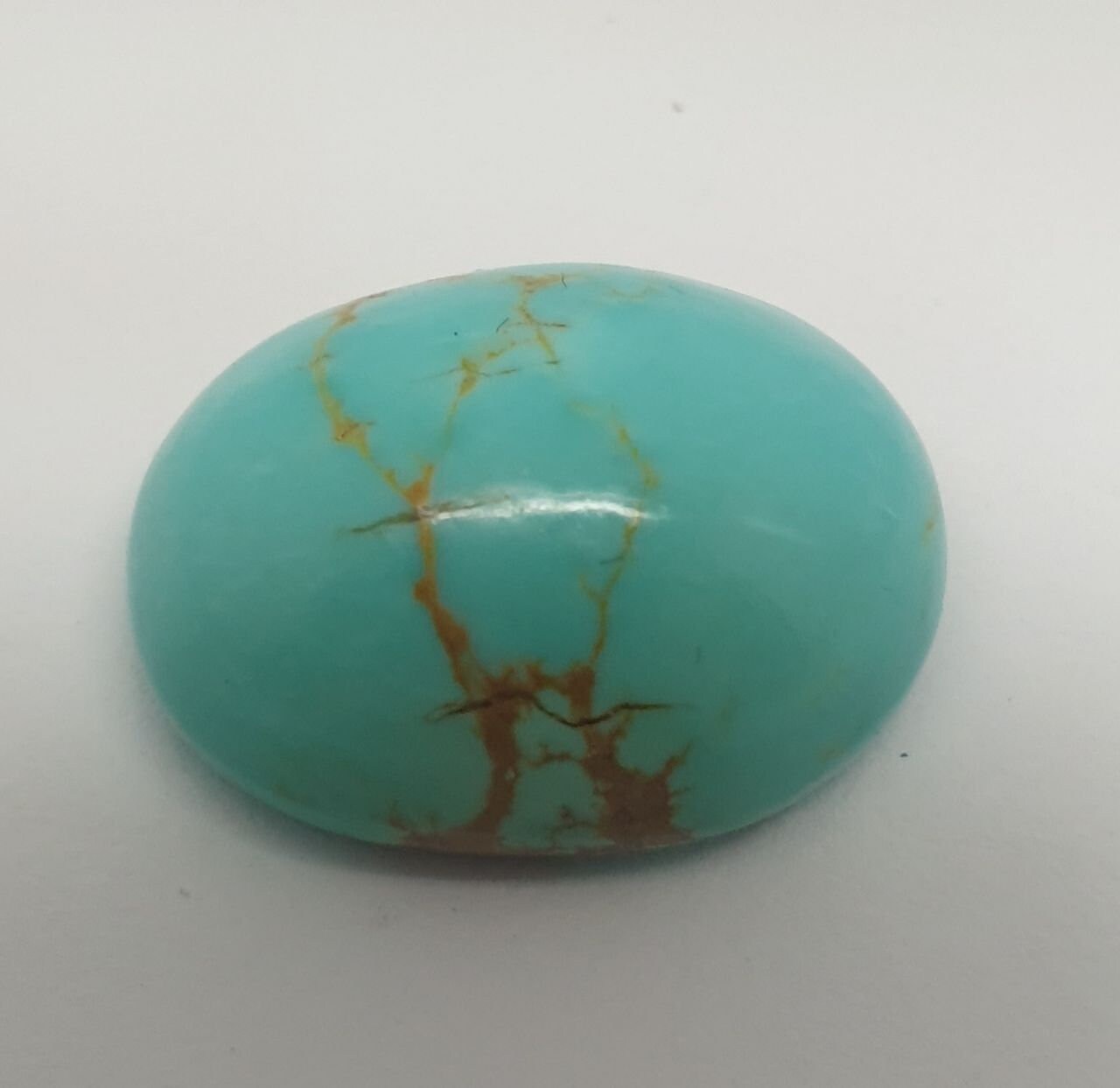 Turquoise Smooth Oval Cabochon 18.2x14mm. (13.9ct.)