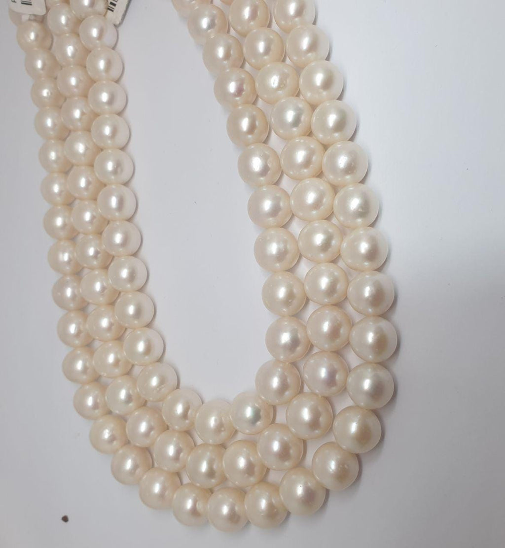 1 5" Fresh Water Pearl Round Beads 10-11mm.-Strand 40cm-FWP