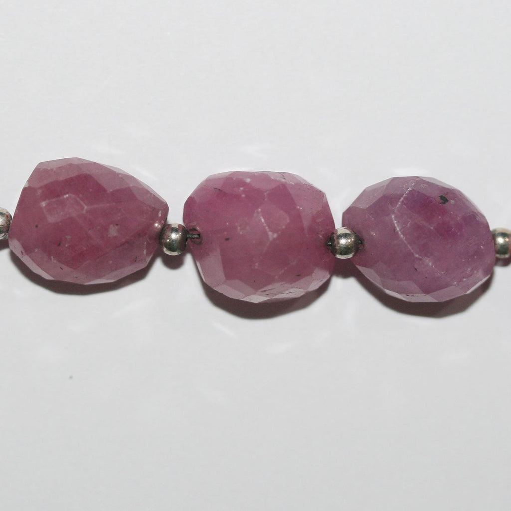 Cuentas facetadas de zafiro rosa de 8" (9-10 mm). Hilo de 21 cm aprox.