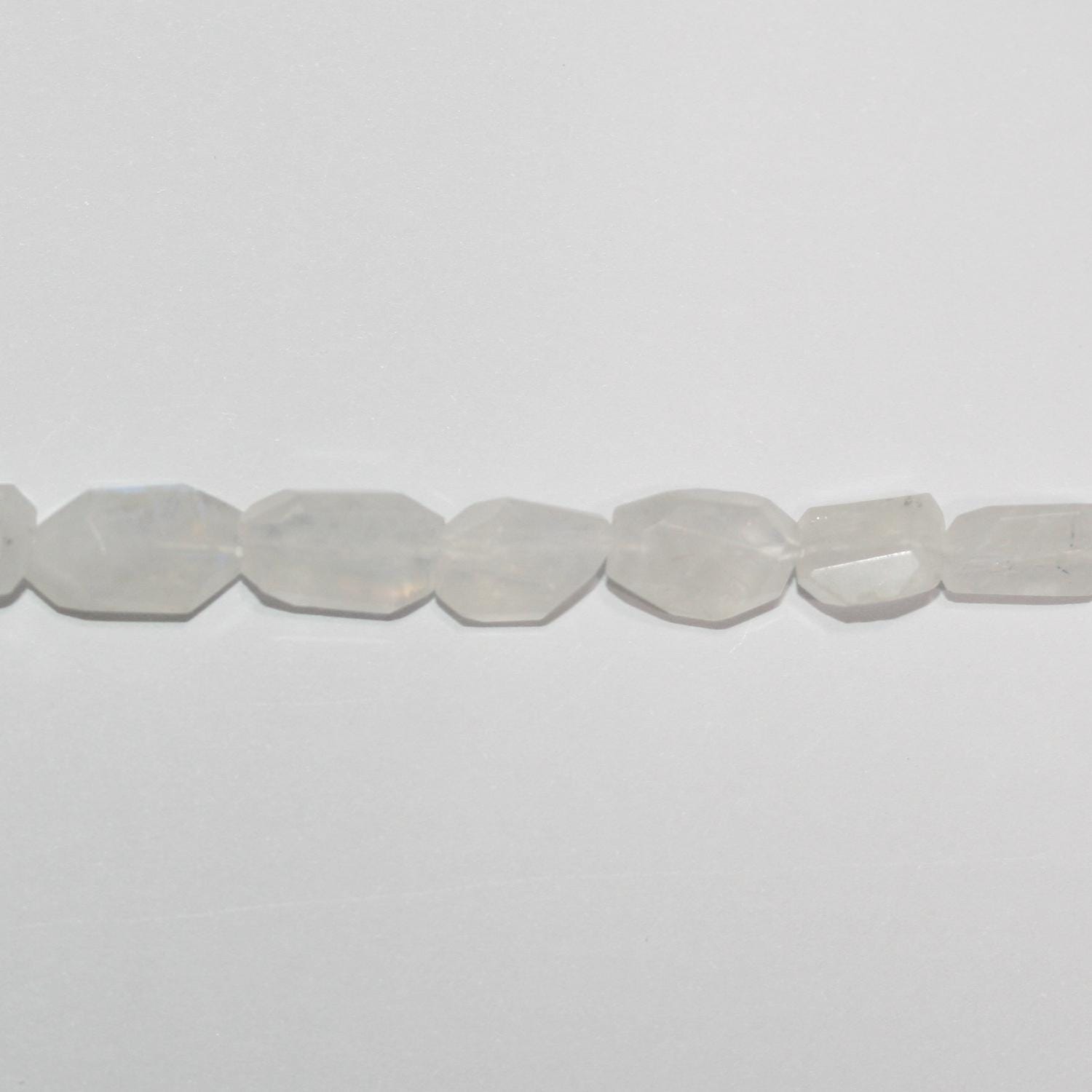 10" St Moonstone Faceted Nugget Beads 12x7mm.Approx.-Strand 26cm.