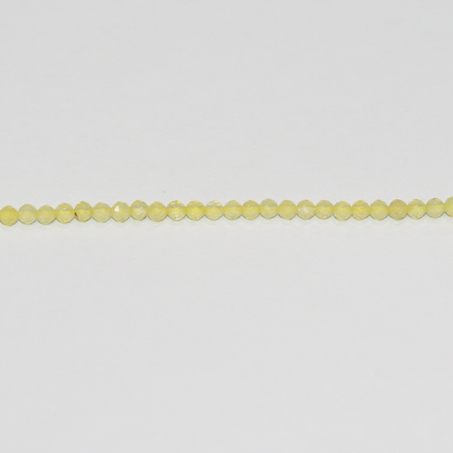 Perles rondes à facettes en agate jaune St de 15 pouces (2 mm) - Fil de 39 cm
