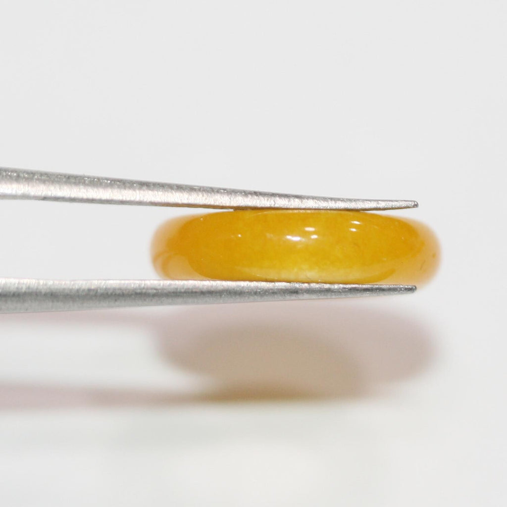 Colgante de aro liso de cuarzo amarillo de 15 mm (10 piezas) HAD